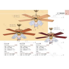 楓光 52吋DC直流馬達吊扇 WF-52A-RT (紅豆杉色) 適用5-8坪, 吊扇,大紅木吊扇WF-52A-A