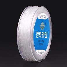 【開發票/統編】水晶手串繩 鬆緊彈力線 透明手鏈線 串珠耐磨 DIY手鏈繩子, 【進口小卷】1.0透明彈力30米,配:引線, 1個