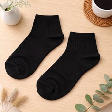 [보슈아] 국산 여성 여름용 인견미니양말5족 깨끗한 단색칼라양말