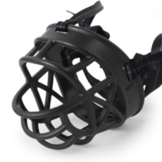 寵物防咬嘴套, [上] 矽膠口塞 - Black-6