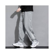 運動長褲 韓國學生 修身直筒 條紋 抽繩束脚 輕量透氣 舒適百搭