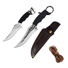 수제 쌍칼 단조 캠핑 등산 식칼 뼈칼 나이프 T6, 1개