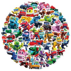 고고다이노 스티커 카툰 낙서 방수 스티커 세트 50 매, 2세트