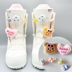 1+1] 스키 스노보드 신발 장식 / 귀여운 인형 키링 고리, 1개, 버터 베어 시리즈 1 6개