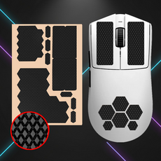 [논슬립] 왓템 마우스 그립테이프 미끄럼방지 그립 스티커, 1개, 블랙 (X패턴)