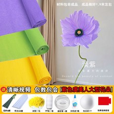 페이퍼 키트 종이꽃 포토존 재료 대형 수제 DIY 만들기 주름 종이 웨딩 꽃 만들기재료, C. 보라 (1팩)