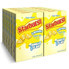 Starburst Singles To Go 파우더 드링크 믹스 레몬 무설탕 음료 파우더 6개(12팩), Starburst Singles To Go 파우더 드링