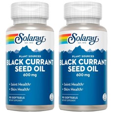 Solaray 黑醋栗籽油軟膠囊 600mg, 90顆, 2罐