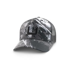 HUK 남성용 트러커 모자 눈부심 방지 스냅백 낚시 모자 남성용 Mossy Oak 스톰워터 미드나잇 단일 사이즈