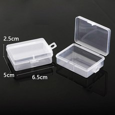 5/10Pcs 미니 스토리지 박스 투명 사각형 플라스틱 상자 귀걸이 쥬얼리 포장 작은 보석 주최자, 5pcs, L