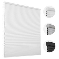 Joydeco No Tools No Drill Window Blinds for Indoor Windows Blackout Shades Cellular Shades Cordle