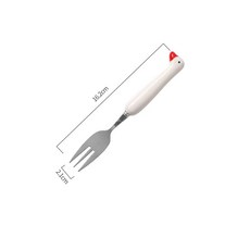 스테인레스 스틸 디저트 포크 동물 과일 포크 미니 만화 케이크 과일 이쑤시개 도시락 점심 액세서리 파티 장식, 오리 레드, 1개