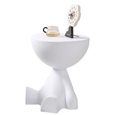 미니 사이드 테이블 원형 커피 나이트스탠드 엔드 테이블 액센트 거실 침실 발코니 사무실 거실 침실 작은 공간을 위한 침대 옆 홈 데코 쉬운 조립(블랙), 화이트, 1개