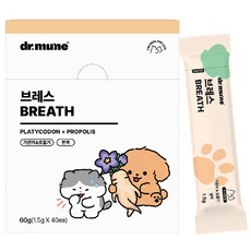 [40회 급여] 닥터뮨 브레스 기관지영양제 강아지 고양이 겸용 60g, 1개