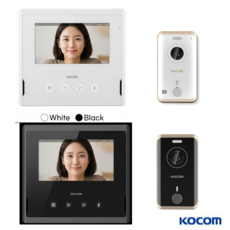 코콤 인터폰 비디오폰 KCV-S701(7인치) 4선식 아날로그 아파트 주택 빌라 교체 설치 (초인종포함), 설치의뢰 C지역(블랙)
