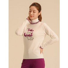 [엘르골프] 여성 프릴 터틀넥 스웨터_6G63501