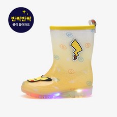 [에스키즈] 폴키즈 피카츄 LED 키즈 주니어 레인부츠 FRZRAIN001-YELLOW