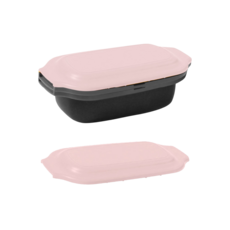 微波爐料理盒三件組，食品級矽膠上蓋，不沾塗層，分離式設計，快速烹飪，方便收納, 經典盒 4件組【2盒2蓋】乾燥粉, 1套