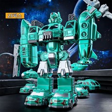 다양한 형태로 변신하는 자석 변형 로봇 공사 현장 소방차, 도시 25종 세트