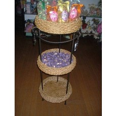 House傢飾 鍛鐵藤製 三層架