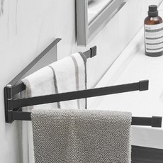 오엔생활 무타공 3단 접이식 회전 행주걸이, 그레이, 1개