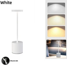 LED 벨 데스크 램프 터치 디밍 테이블 무선 충전식 야간 조명 바 호텔 침실 침대 옆 독서 기구, 01 변경 가능