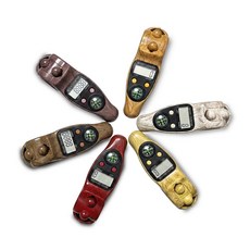 【BC03靜心轉輪】便攜電子式轉動念珠計數器, 棕木紋, 1個