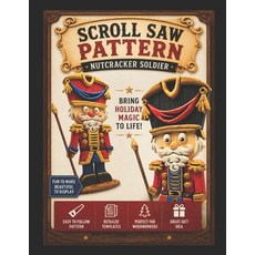 (영문도서)Nutcracker Soldier Scroll Saw Pattern: Detailed Woodworking Template for Holiday... Paperback, Independently Published, English, 9798180240477