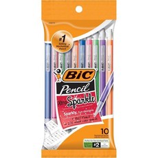 BIC Xtra Sparkle 기계식 연필 다채로운 배럴 중간심0.7mm 10개입, 10 Count (Pack of 1), 0.7 mm