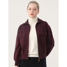 비버리힐스폴로클럽 여성 포인트포켓 니트 집업점퍼 TK822