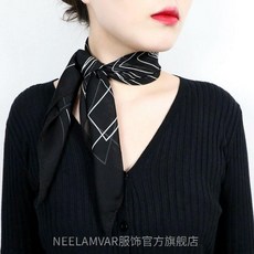 韓版小絲巾女 65釐米護頸裝飾小方巾 雪紡薄圍巾
