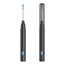 고화질 내시경 귀이개 귀이개 무선 LED 조명 스마트폰 실시간 확인, 블랙, 1개 블랙, 1개