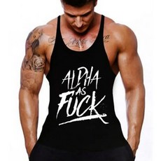 장바9니 머슬탑 헬스나시 민소매 alpha 짐웨어