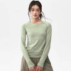 瑜伽服女秋冬款修身顯瘦高彈圓領運動長袖跑步訓練速乾健身服上衣