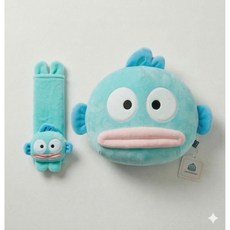 [라쿠몰] 괴짜생선 교동이 차량용 목베개 벨트커버 세트, 한교동, 1개