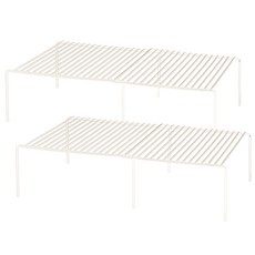 아워리빙 길이조절 접시 정리대, 2개, 화이트