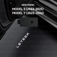 테슬라 호환 모델3 신형 모델Y 2025용 웰컴 카 도어 라이트 HD LED 램프 프로젝터 분위기 조명, 01 New Model Letter, 02 4pcs