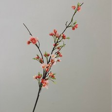 仿真海棠花 美人指櫻花家居裝飾造景花 仿真花布置花仿真花永生花人造花乾燥花永不凋零拍照道具假花裝飾居家裝飾, 粉色-小枝, 1個