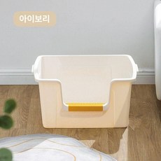 초대형 대형고양이화장실 점보 전용 대형묘 특대형 반, 1개, 반밀폐형 화이트 610x420x300mm