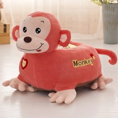 DROPSHIP 귀여운 가방 소년 좌석 슬리퍼 필러 소녀 소파 없음 바닥 의자, monkey orange