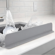 유즈데이 옷 젖음 방지 싱크대 물막이, 1개, 그레이