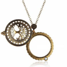 빈티지 여성 엔티크 트리펜던트 돋보기 목걸이rio4+7LNc