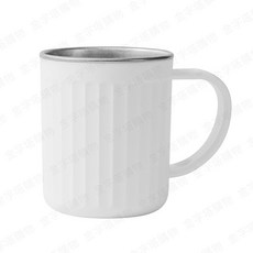 304不鏽鋼 牙刷杯 漱口杯 圓筒杯口 磨砂防滑表面, 不鏽鋼牙刷杯-白色, 1個