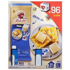 코스트코 더 래핑 카우 벨큐브 플레인 치즈 96 큐브 아이스박스 포장, 250g, 2개