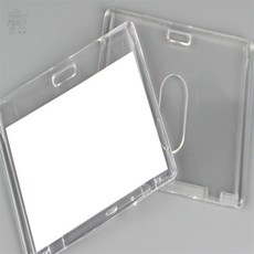 만무리 아크릴명찰 목걸이 투명케이스 명찰스트랩