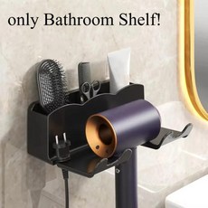 욕실 선반용 벽걸이 헤어드라이어 홀더 드릴 설치 플라스틱 스탠드 정리 보관 브래킷, 1개, 3. black1-3pcs