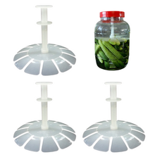 [연장봉 무료증정] 숙성음식 누르미 절임통 누름도구 김치통누름독, 3개