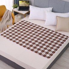 소프트 논슬립 생리방수패드 기능성 순면 매트 침대 이불 매트리스 깔개 월경 초경 방수요 4color 4size, 하트브라운, 1개