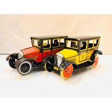 伍拾錢 發條鐵皮玩具 陸上交通工具鐵皮系列 巴士 公車 計程車 火車 懷舊收藏 交換禮物, 1個, 歐洲計程車（紅）, 紅