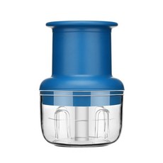 迷你無線電動搗蒜器，家用迷你絞肉機，USB充電, 藍色150ML, 1個